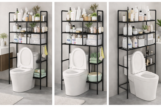 Space Saver Toilet Storage Rack with Shelves for Bathroom Essentials