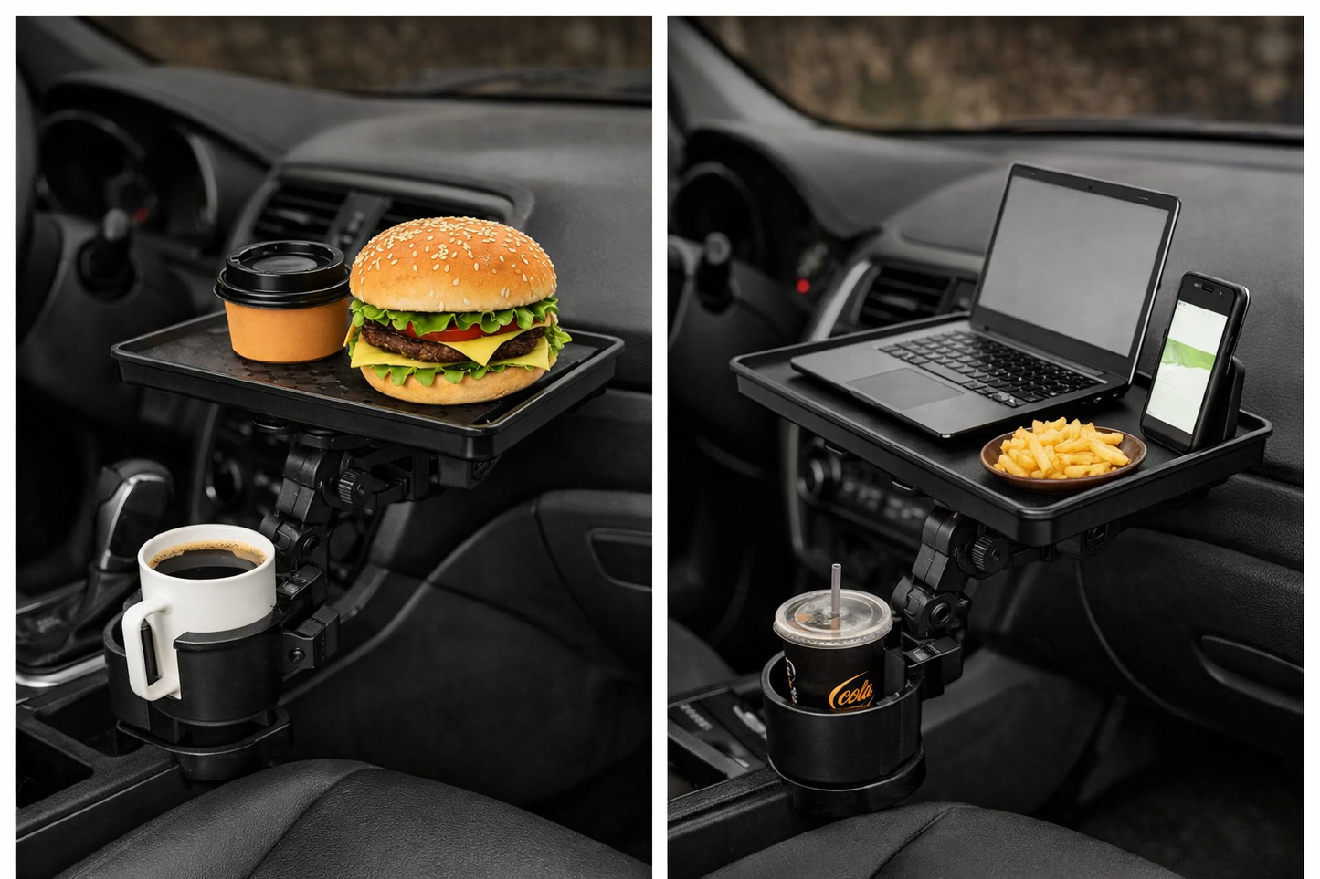 Multi-Function Car Steering Wheel Tray – Laptop & Food Table with Cup Holder